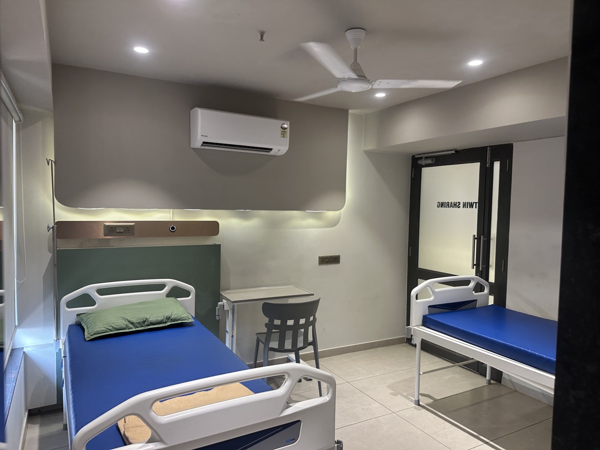 Twin Sharing Room at Procto Surgical Hospital